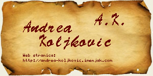 Andrea Koljković vizit kartica